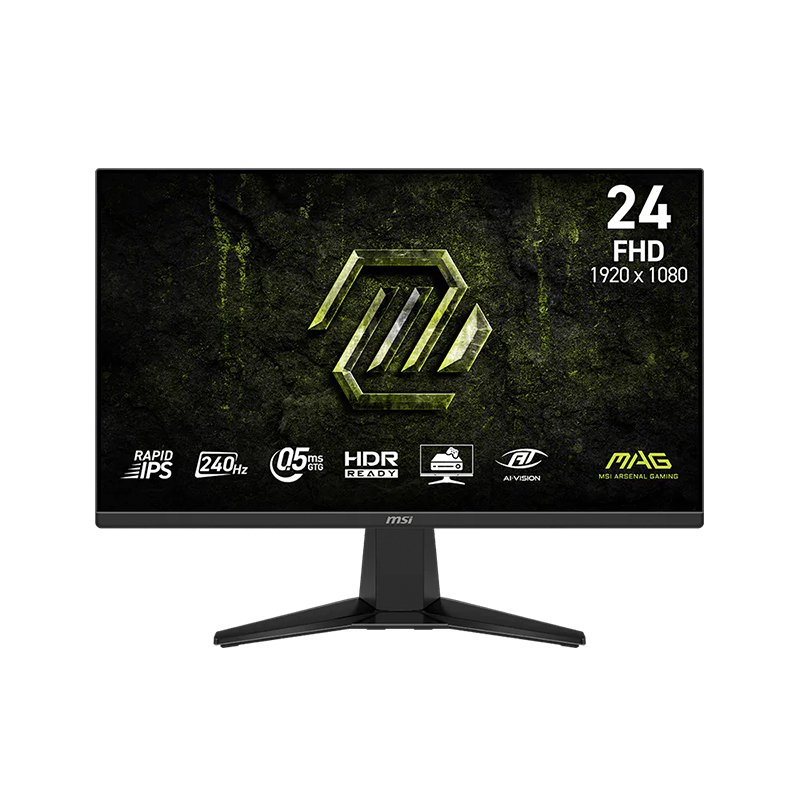 Monitor Plano Gamer MSI MAG 245F X24, 23.8” FHD IPS, 240HZ, 0.5MS, DP, HDMI, HEADPHONE OUT Monitor Plano Gamer MSI MAG 245F X24, 23.8” FHD IPS, 240HZ, 0.5MS, DP, HDMI, HEADPHONE OUT