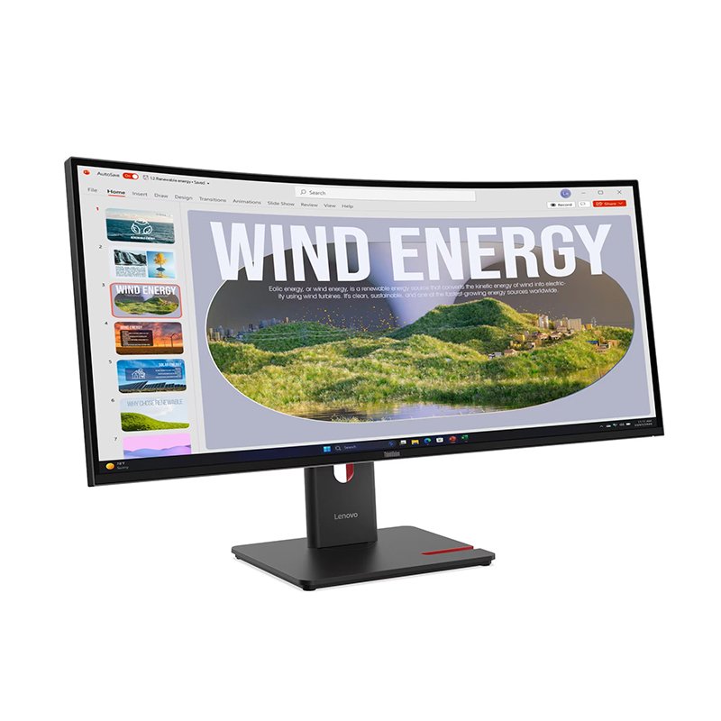 Monitor Curvo Lenovo ThinkVision T34WD-40 34” 1500R/WLED WQHD/VA/HDMI/DP/RJ-45/USB-C/USB-A