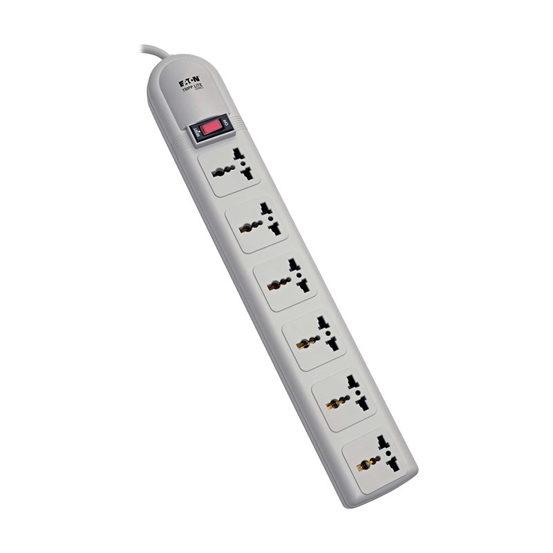 Tripp Lite series Protector contra sobretensiones con 6 tomacorrientes universales de 230V