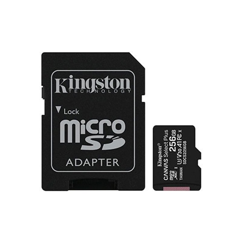 Memoria micro-SD Kingston Canvas Select Plus, 256GB, Incluye Adaptador SD Memoria micro-SD Kingston Canvas Select Plus, 256GB, Incluye Adaptador SD