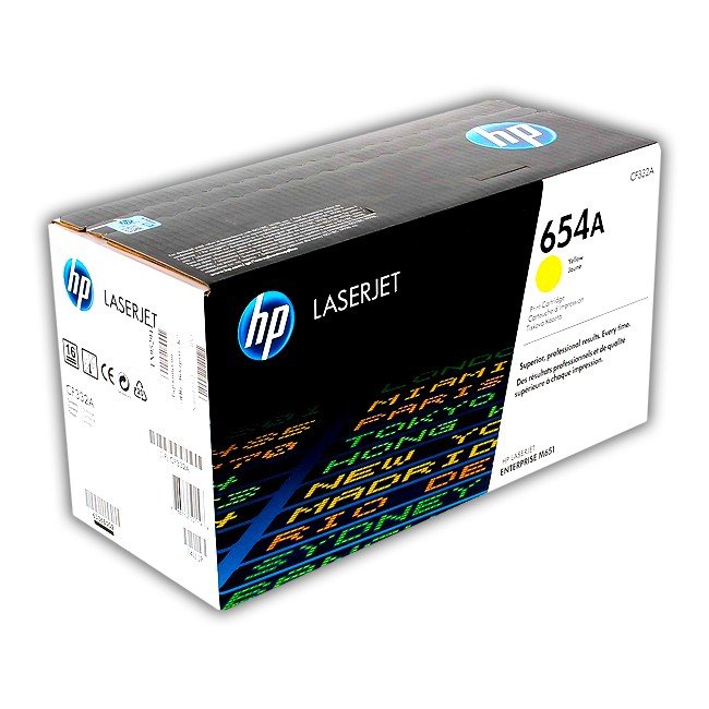 Cartucho de Toner HP CF332A Yellow 654A
