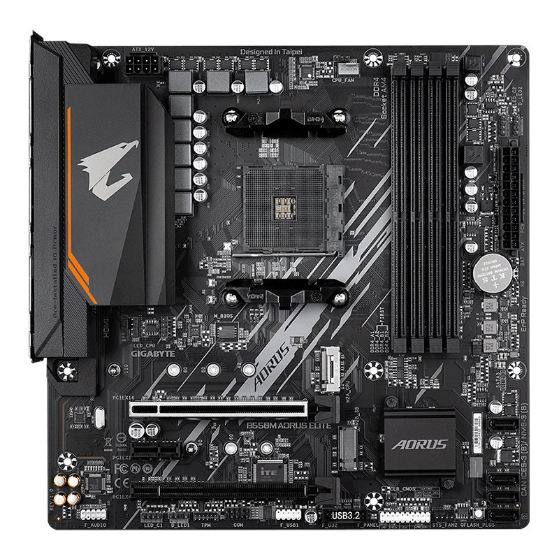 Motherboard Gigabyte B550M AORUS ELITE (rev. 1.0), Chipset AMD B550, Socket AMD AM4, mATX Motherboard Gigabyte B550M AORUS ELITE (rev. 1.0), Chipset AMD B550, Socket AMD AM4, mATX