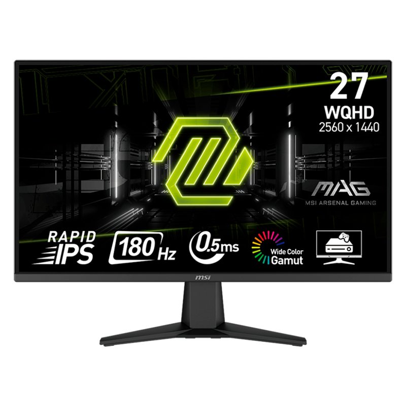 Monitor plano gaming MSI MAG-275QF, 27” WQHD Rapid IPS, 180 Hz, 0.5 ms, HDMI, DP