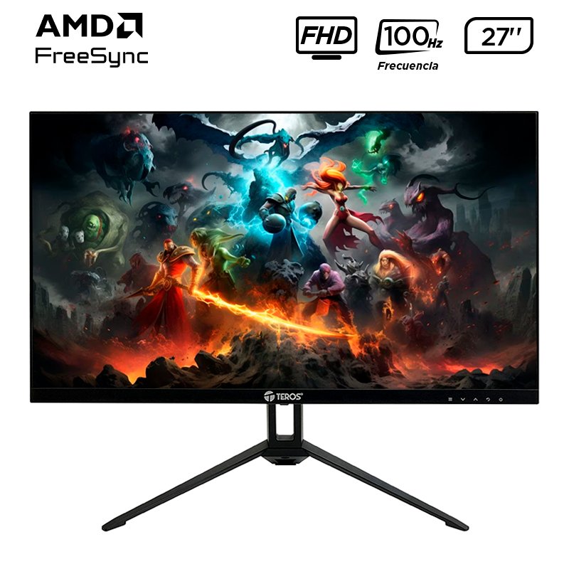 Monitor plano TEROS TE-2712S, 27” FHD IPS, HDMI, VGA