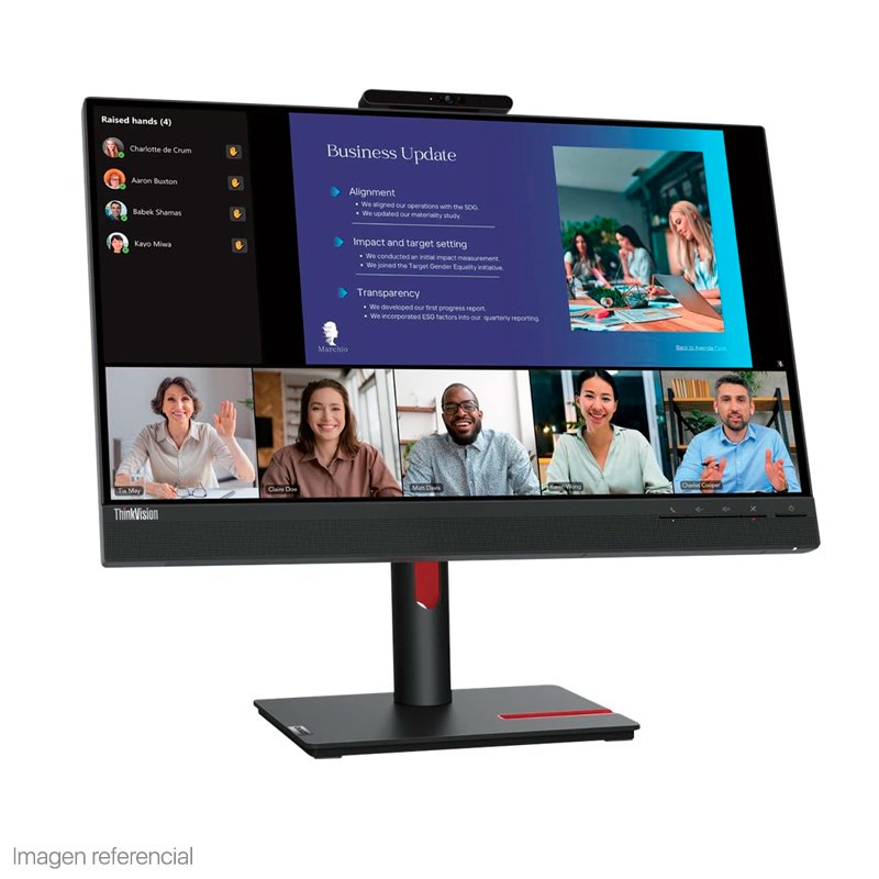 Monitor Lenovo ThinkVision T24v-30, 23.8” 1920×1080 WLED IPS HDMI/DP/VGA Color Raven Black