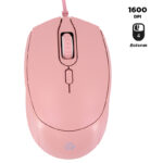 Mouse Óptico Teros TE-1226S, 800-1200-1600 DPI, USB, 4 Botones, Color Rosado