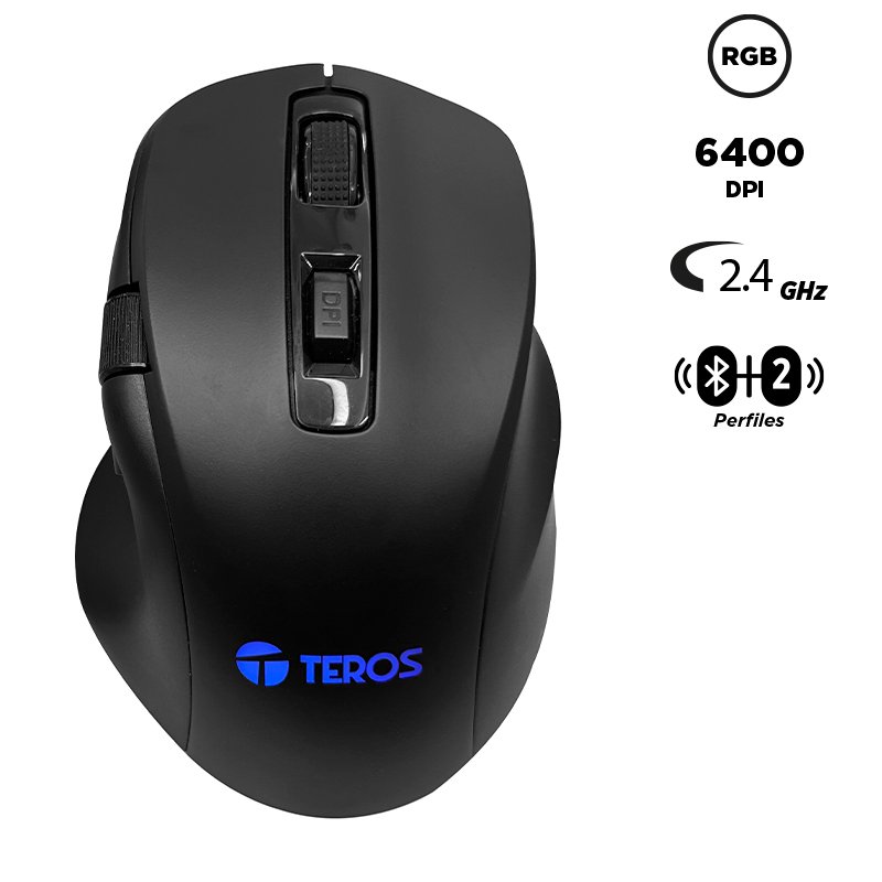 Mouse Óptico Gamer Teros TE-5168N, 7 Botones, 6400 DPI, RGB, Color Negro Mouse Óptico Gamer Teros TE-5168N, 7 Botones, 6400 DPI, RGB, Color Negro