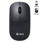 Mouse óptico inalámbrico TEROS TE-1217S, 1000 DPI, receptor USB, 3 botones