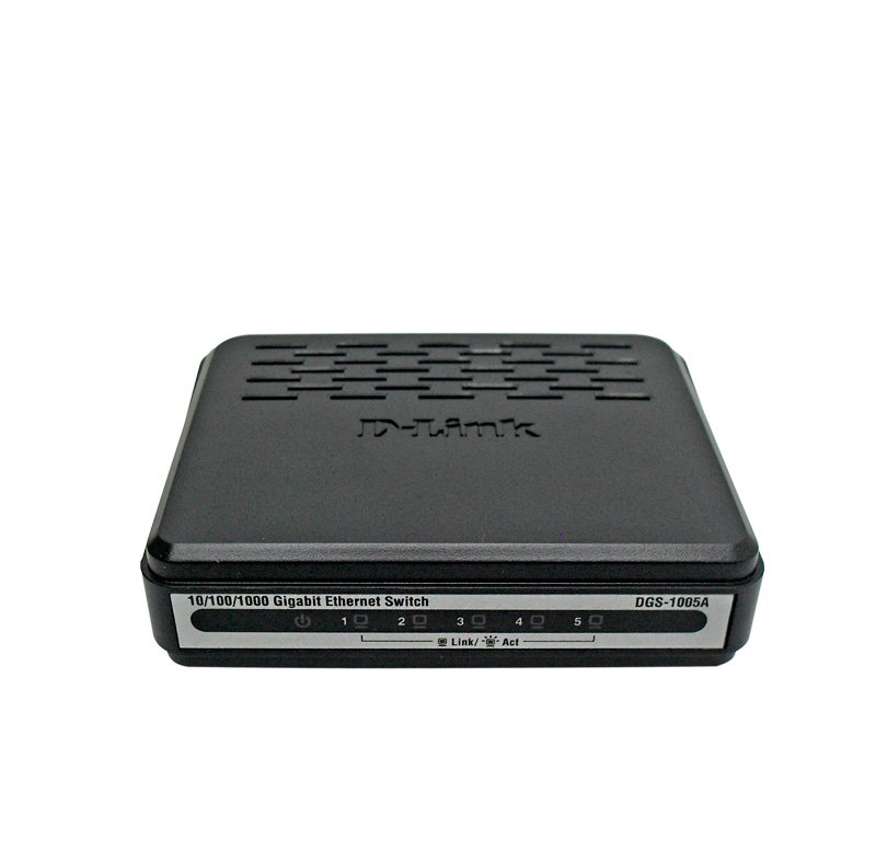 Switch D-Link DGS-1005A, 5 RJ-45 10/100/1000 Mbps, MDI/MDIX, CSMA/CD.