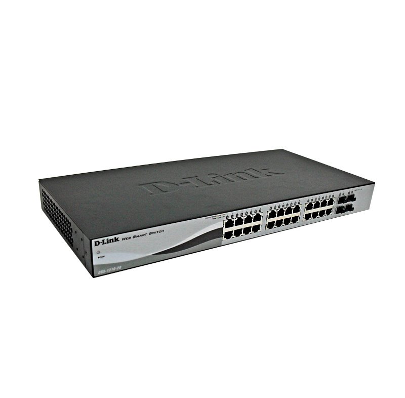 Switch Web Smart D-LINK DGS-1210-28, 24 RJ-45 LAN GbE, y 4 puertos SFP, autovoltaje. Switch Web Smart D-LINK DGS-1210-28, 24 RJ-45 LAN GbE, y 4 puertos SFP, autovoltaje.