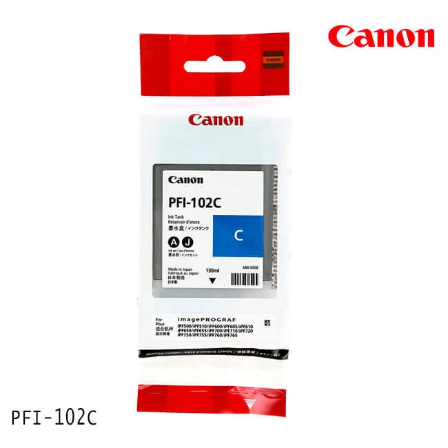 Cartucho de Tinta Canon PFI-102C Cyan