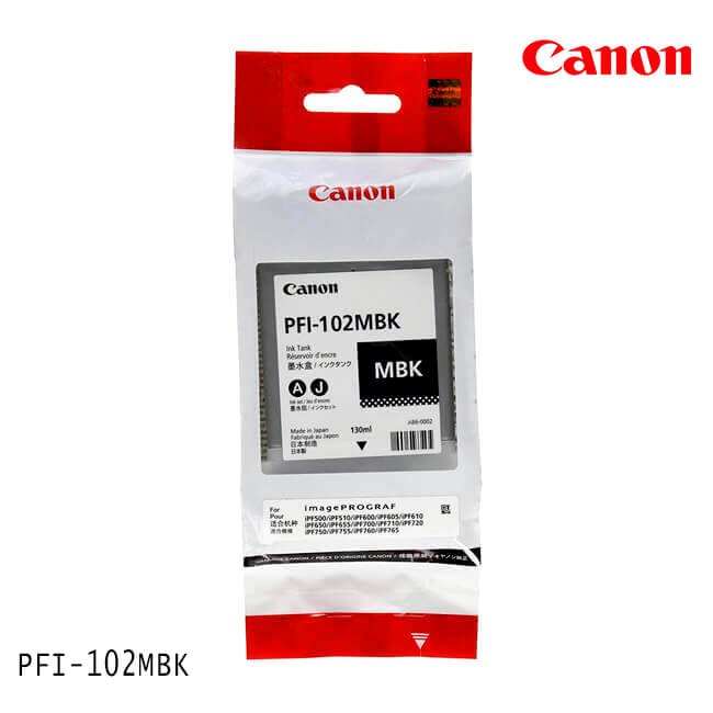 Cartucho de Tinta Canon PFI-102MBK Matte Black