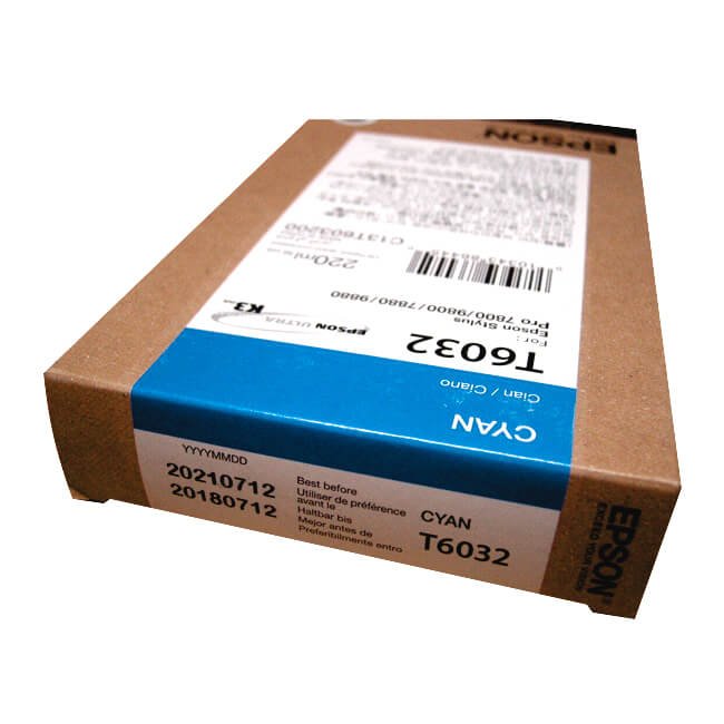 Tinta Epson T603200 original T6032 Cyan