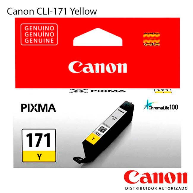 Cartucho Tinta Canon 171 Yellow â†’ MG5710 MG6810 MG7710
