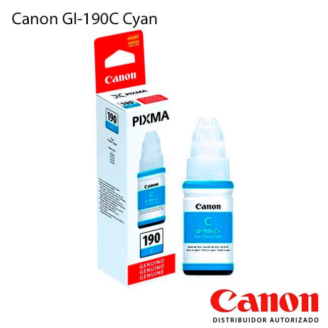 Cartucho de Tinta Canon GI-190C Cyan Cartucho de Tinta Canon GI-190C Cyan
