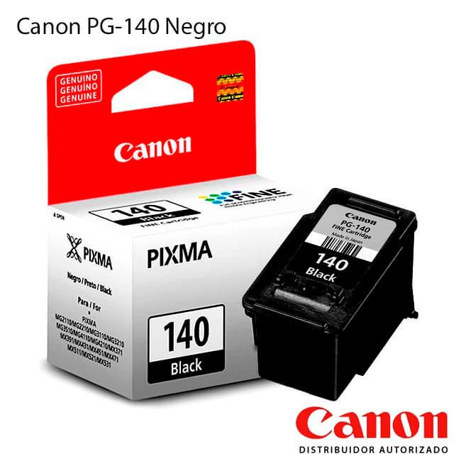 Cartucho de Tinta Canon PG-140 Negro Cartucho de Tinta Canon PG-140 Negro