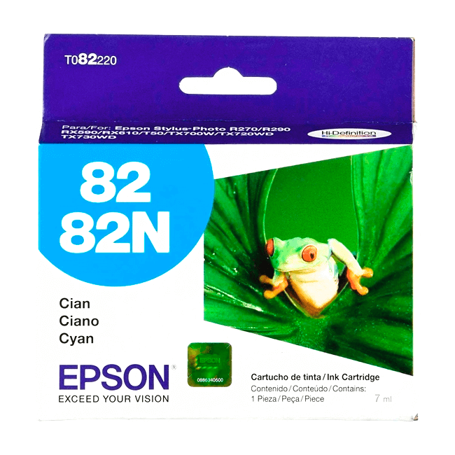 Tinta Epson T082220 original T0822 Cyan