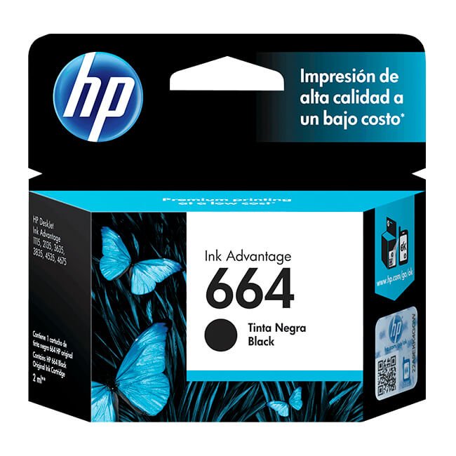 Tinta HP 664 original F6V29AL Negro Tinta HP 664 original F6V29AL Negro