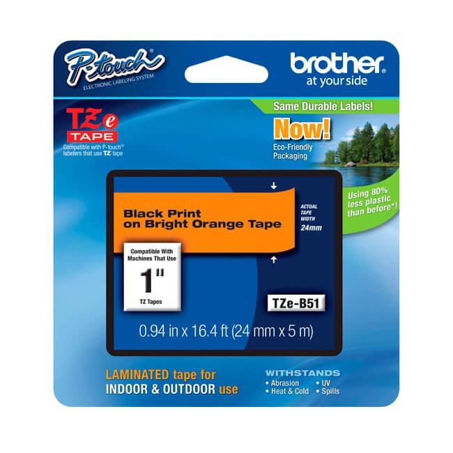 prod-29092020140855-tze-b51-deta Cinta Brother TZE-B51 Negro Sobre Fluorescente Naranja - Imagen 1