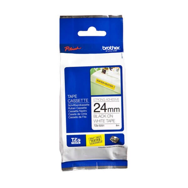 Cinta Brother TZE-S251 Negro sobre Blanco