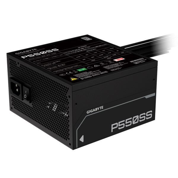 Fuente de alimentación Gigabyte P550SS, 550W, 80 PLUS Silver, Formato ATX.