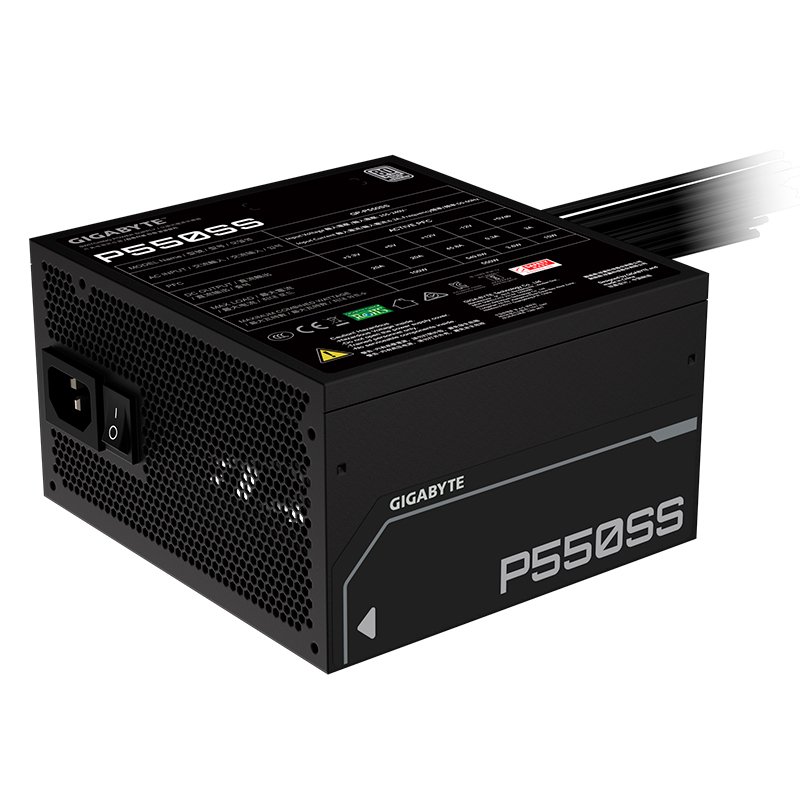 Fuente de alimentación Gigabyte P550SS, 550W, 80 PLUS Silver, Formato ATX.