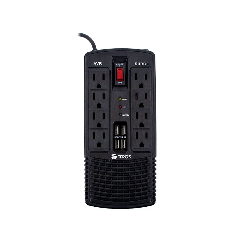 Estabilizador de voltaje TEROS TE-7180 AVR1200VA / 600W 184-276 VAC