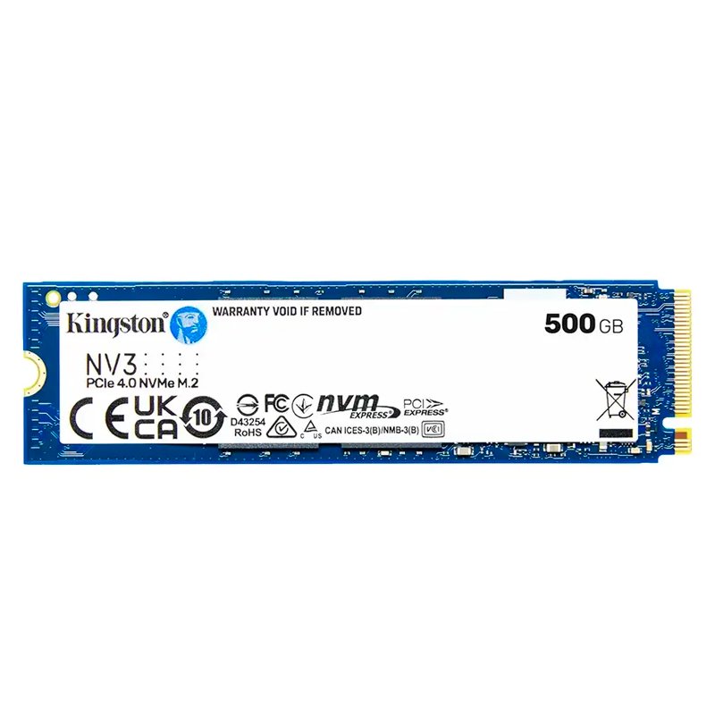 Unidad en estado solido Kingston 500GB NV3 PCIe 4.0 NVMe M.2 SSD Unidad en estado solido Kingston 500GB NV3 PCIe 4.0 NVMe M.2 SSD