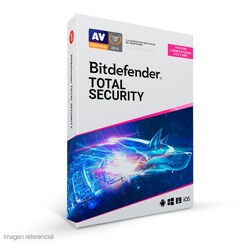 Software Bitdefender Total Security, Licencia para 5 PCs, 12 Meses Software Bitdefender Total Security, Licencia para 5 PCs, 12 Meses