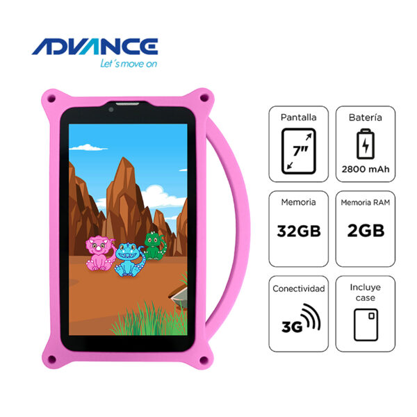 Tablet Advance Intro TR6955, 7” IPS 1024×600, Android 11 Go, 3G, Dual SIM, 32GB, RAM 2GB