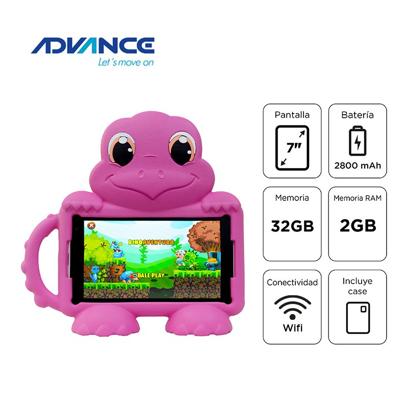 Tablet Advance Intro TR6959, 7” IPS 1024×600, Android 12 Go ,32GB, 2GB RAM, Wi-Fi, Pink