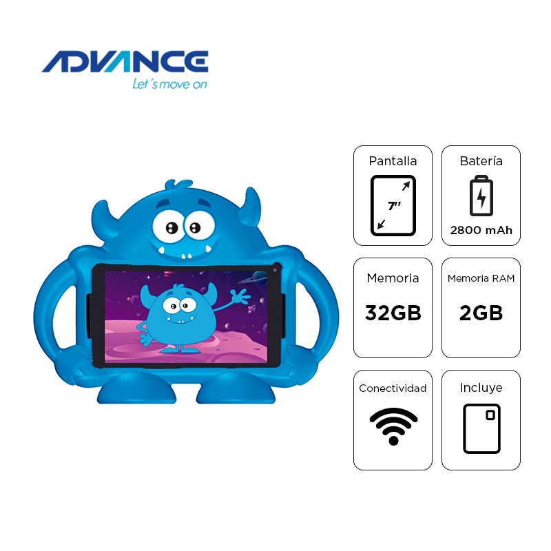 Tablet Advance Intro TR6965, 7” IPS 1024×600, Android 12 Go Edition , 32GB, 2GB RAM, Wi-Fi