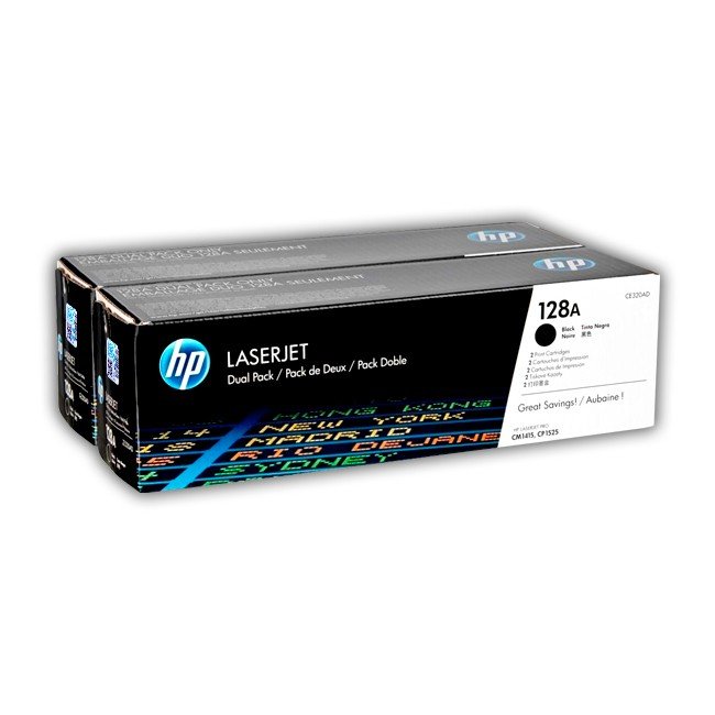 Toner HP CE320AD Negro 128AD Doble Pack Original